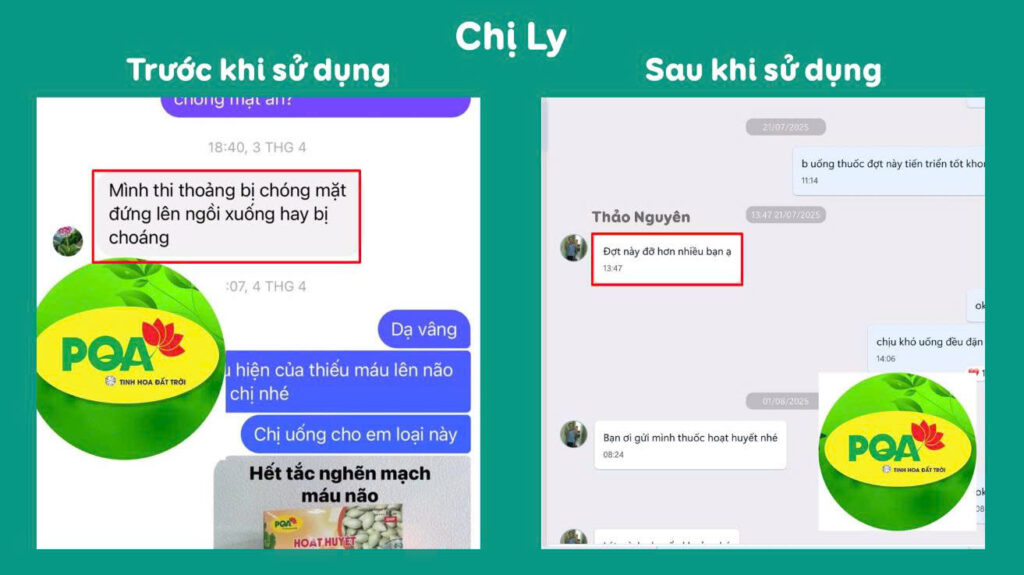 Feedback trước sau hoạt huyết dưỡng não