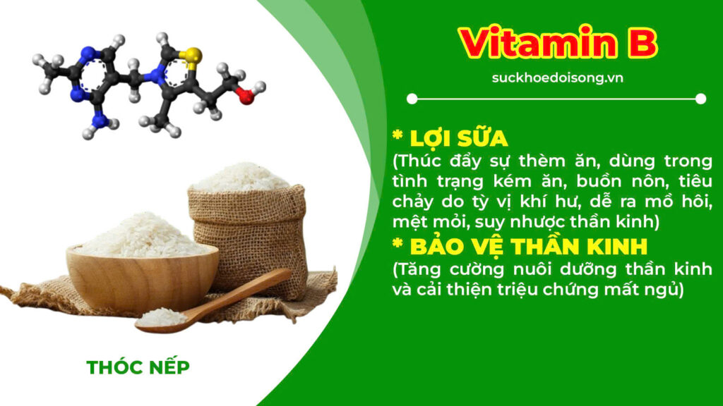 Thành phần hoá học cốm lợi sữa 