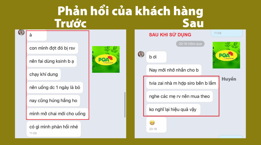 Feedback trước, sau Nhân sâm bổ phổi siro