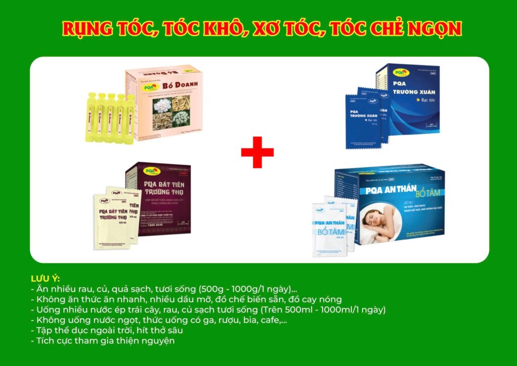 Kết hợp 4 sản phẩm PQA Bổ doanh