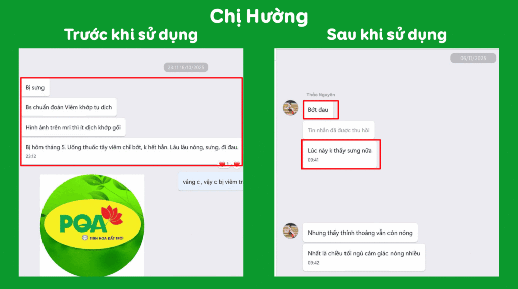Feedback trước sau hy thiêm