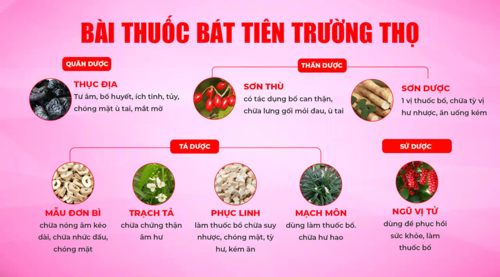 Bài thuốc bát tiên trường thọ
