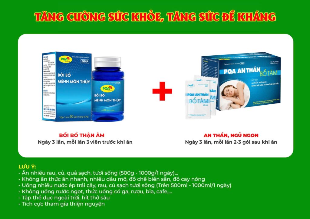 Kết hợp 2 sản phẩm mệnh môn thuỷ viên nang