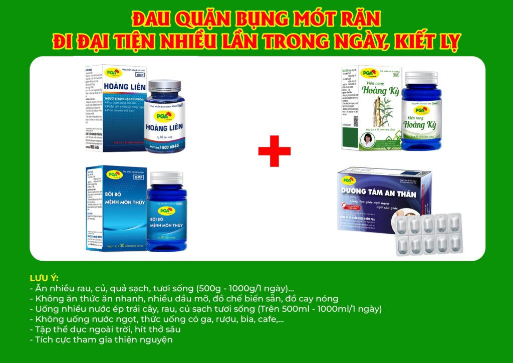 Kết hợp 4 sản phẩm Hoàng liên