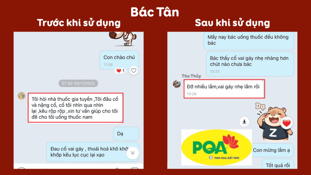 Feedback trước, sau viên nang vai gáy