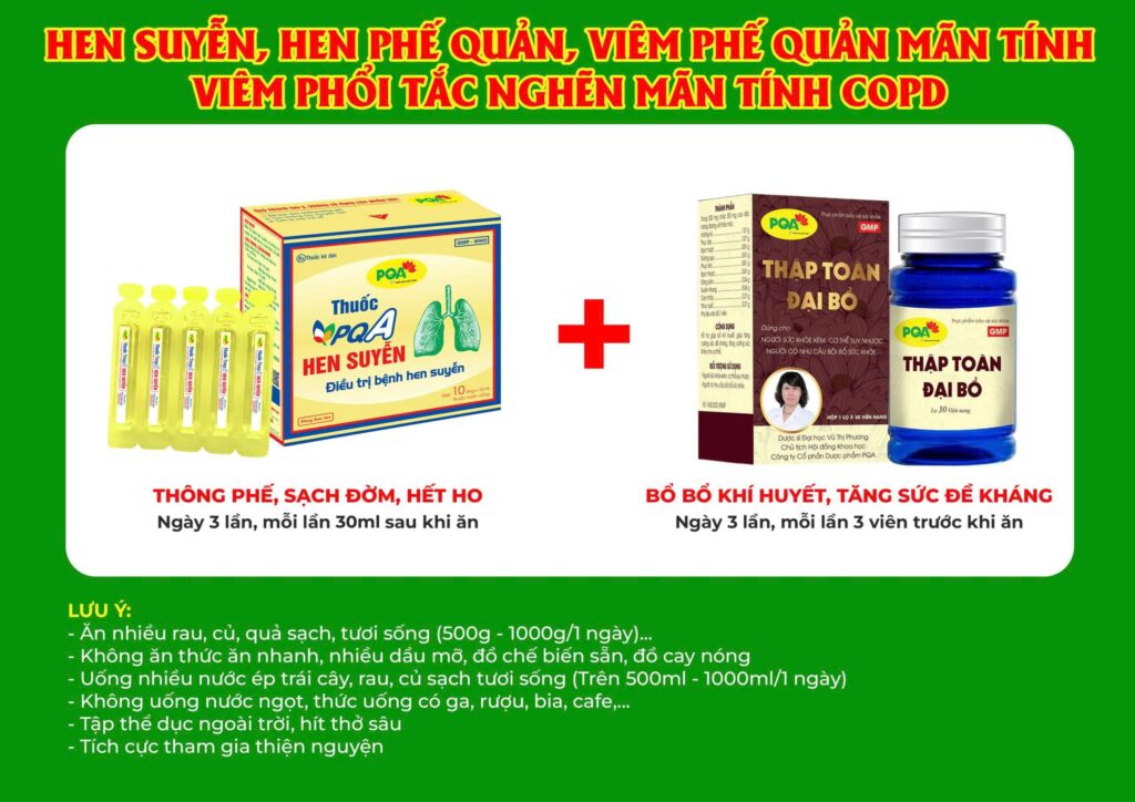 Kết hợp 2 sản phẩm thuốc hen suyễn