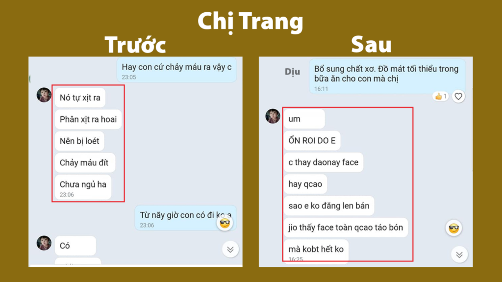 Feedback nhuận tràng siro 