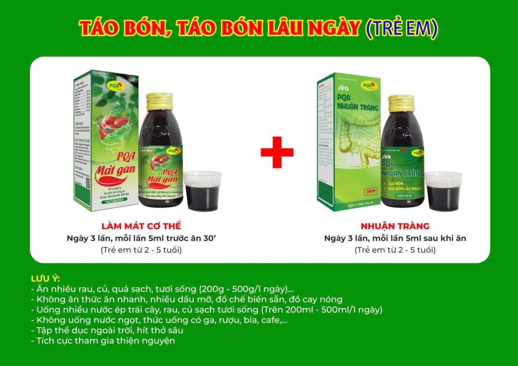 Kết hợp 2 sản phẩm Nhuận tràng siro