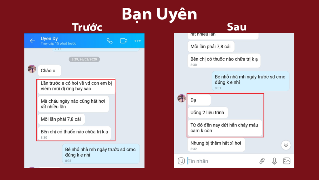 Feedback trước, sau chỉ huyết 