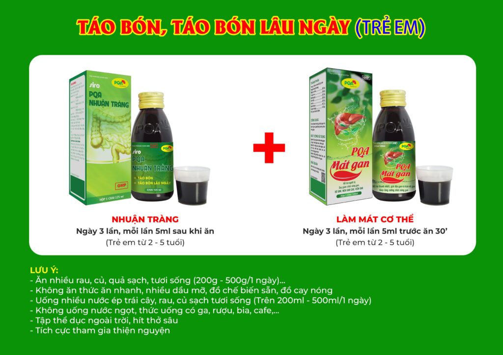 Kết hợp 2 sản phẩm nhuận tràng siro