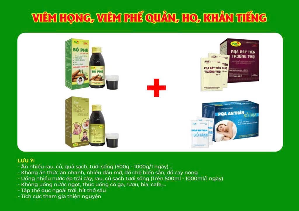 Kết hợp 4 sản phẩm bổ phế xanh