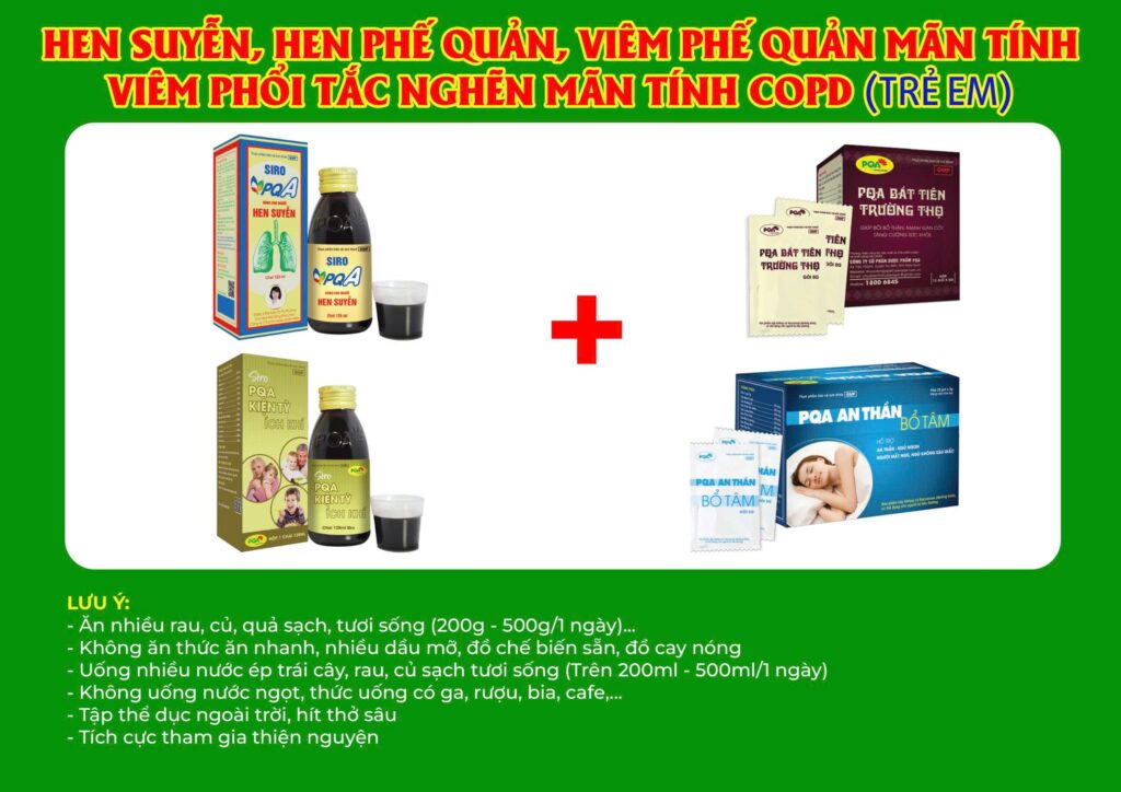 Kết hợp 4 sản phẩm hen suyễn 125ml