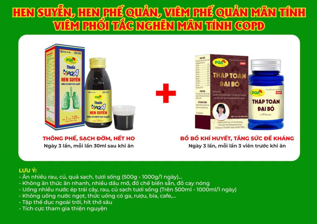 Kết hợp 2 sản phẩm thuốc hen suyễn