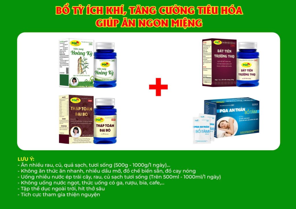 Kết hợp 4 sản phẩm Hoàng kỳ viên nang