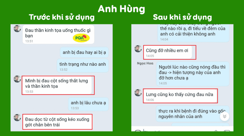 Feedback trước sau phòng phong