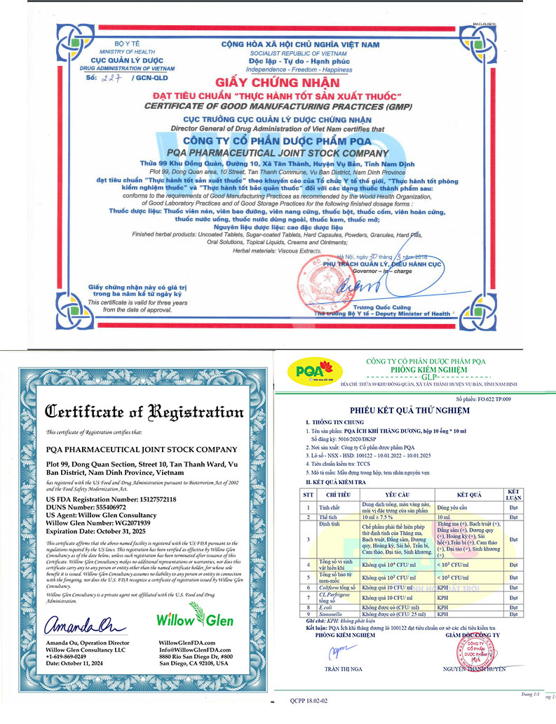 Chứng nhận PQA