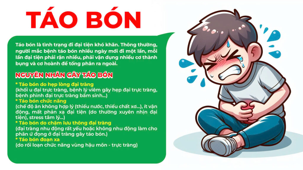 Nguyên nhân triệu chứng táo bón