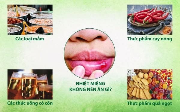 nhiệt miêng không nên ăn gì