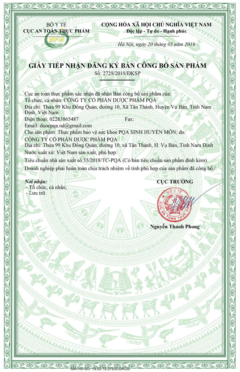 PQA Sinh huyền môn