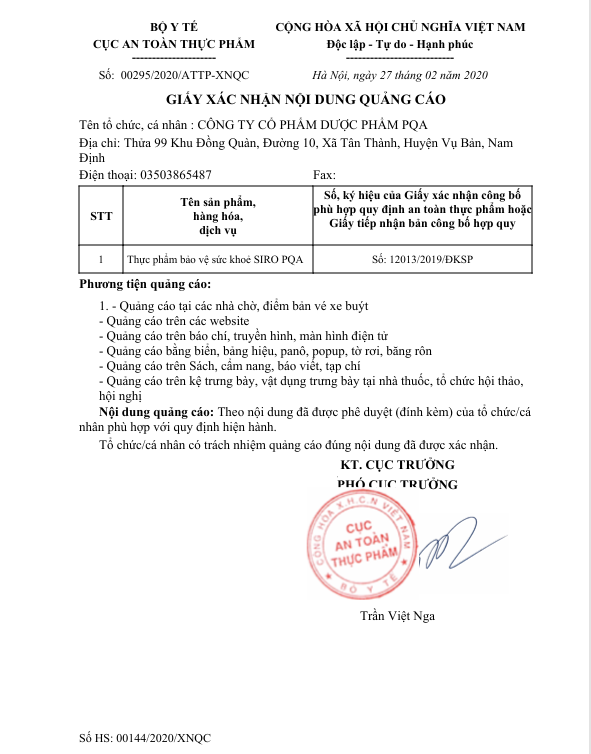 Giấy phép quảng cáo