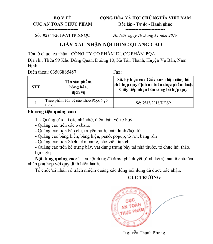 Giấy phép quảng cáo
