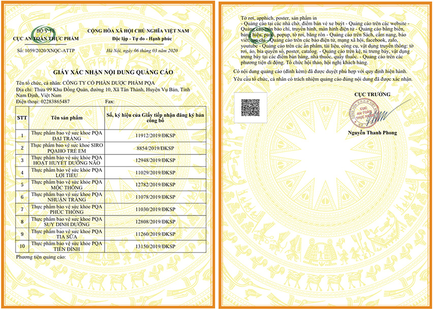 Giấy phép quảng cáo