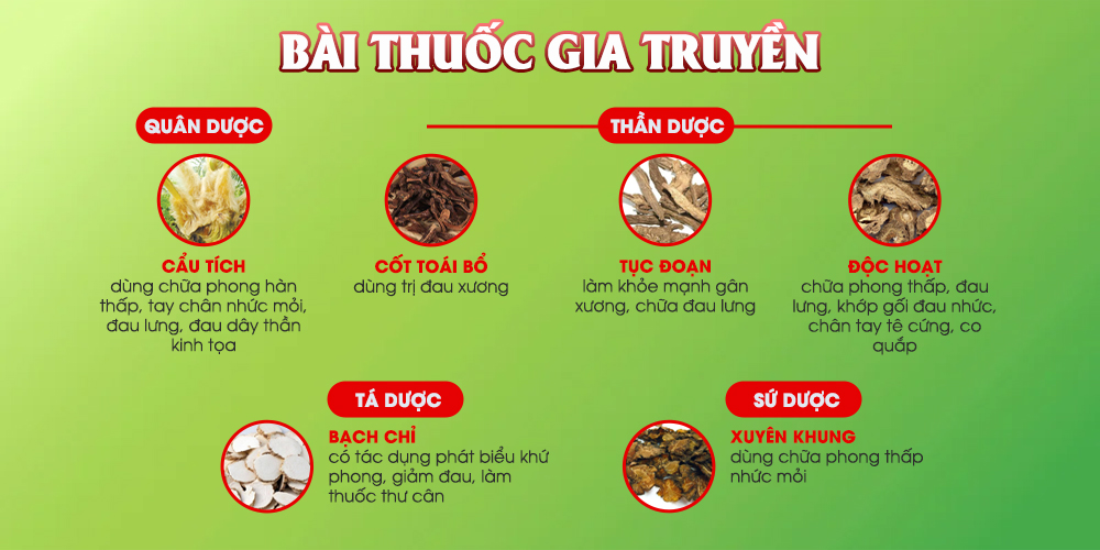 Bài thuốc viên nang xương khớp