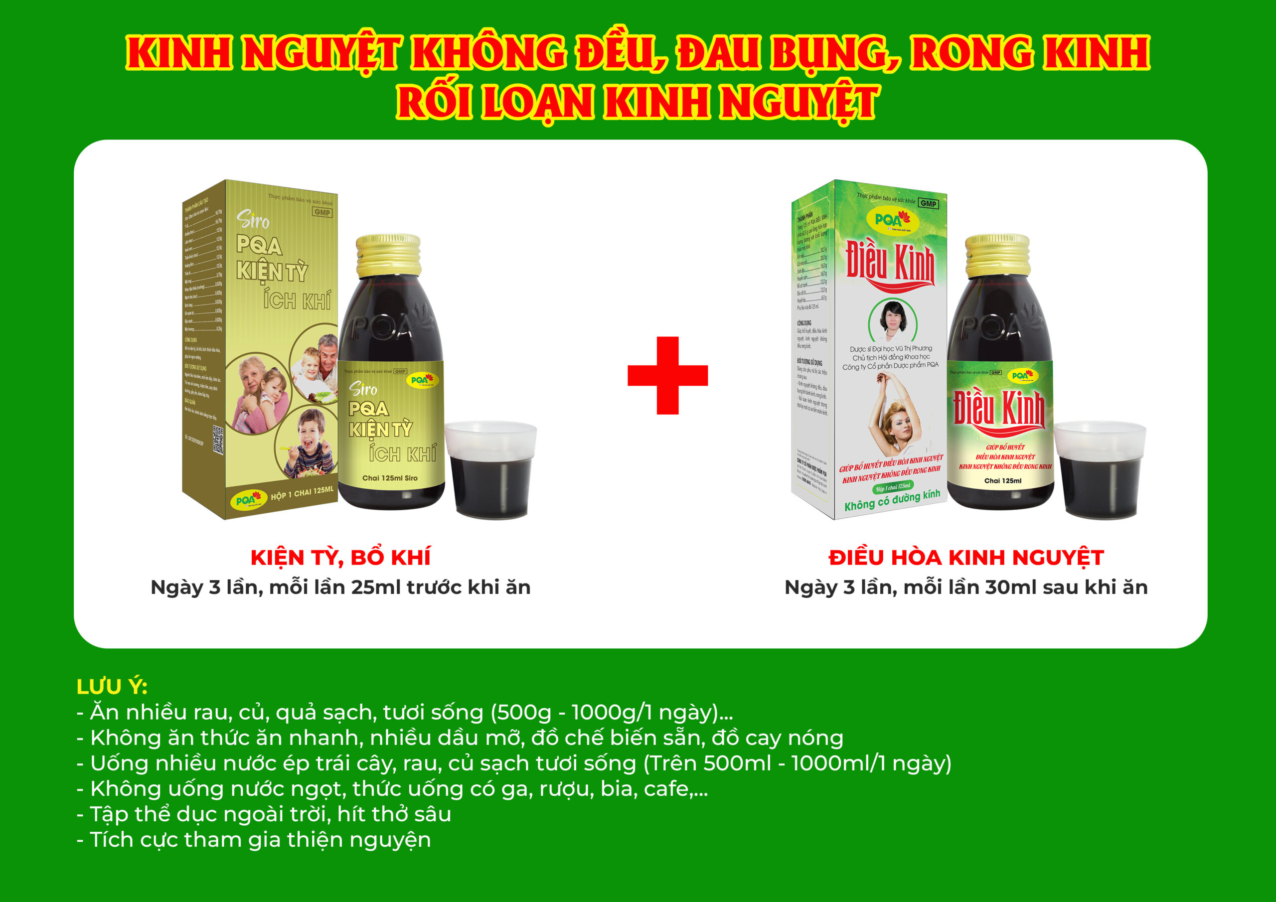 Kết hợp 2 sản phẩm Điều Kinh