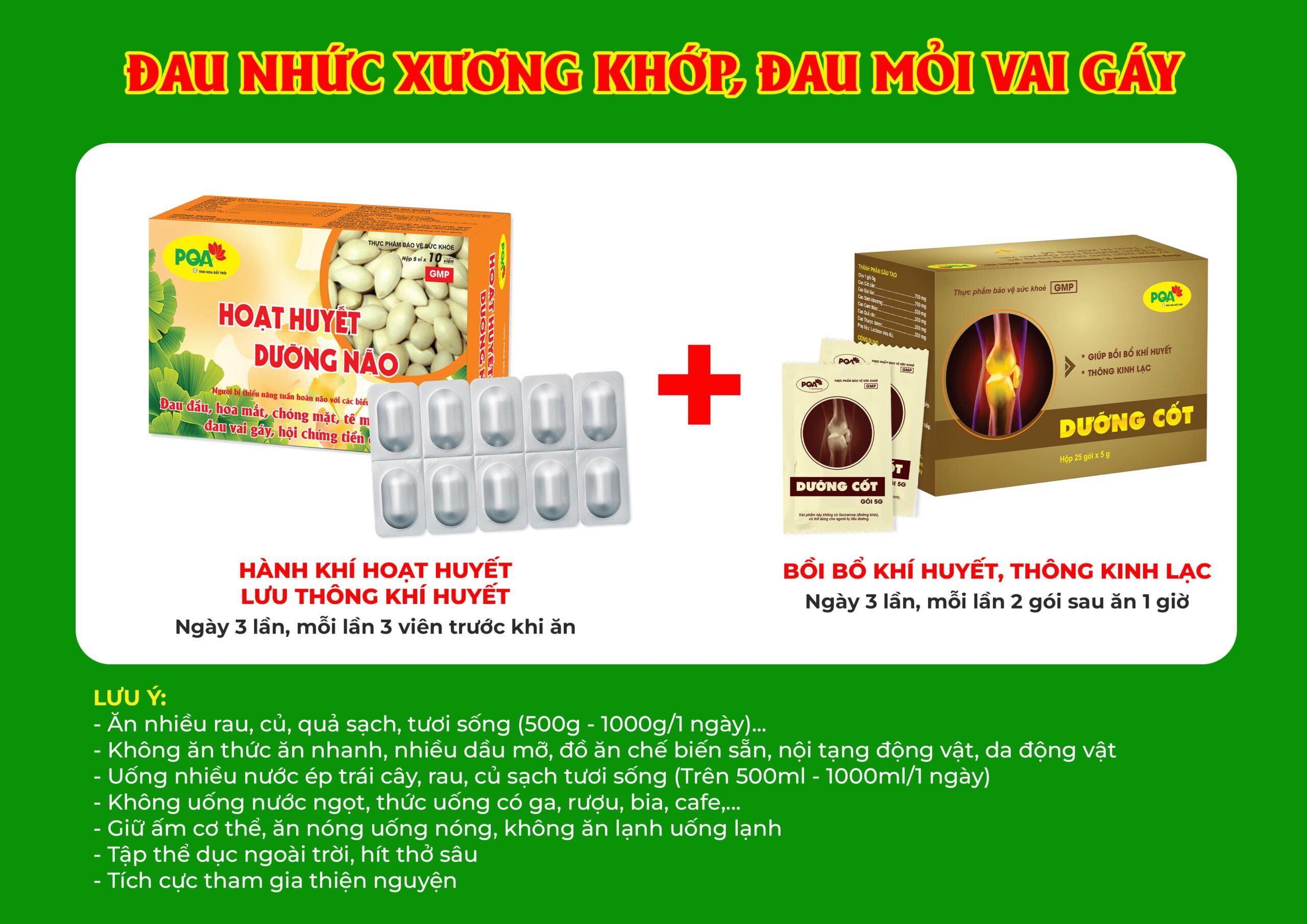Kết hợp 2 sản phẩm dưỡng cốt gói
