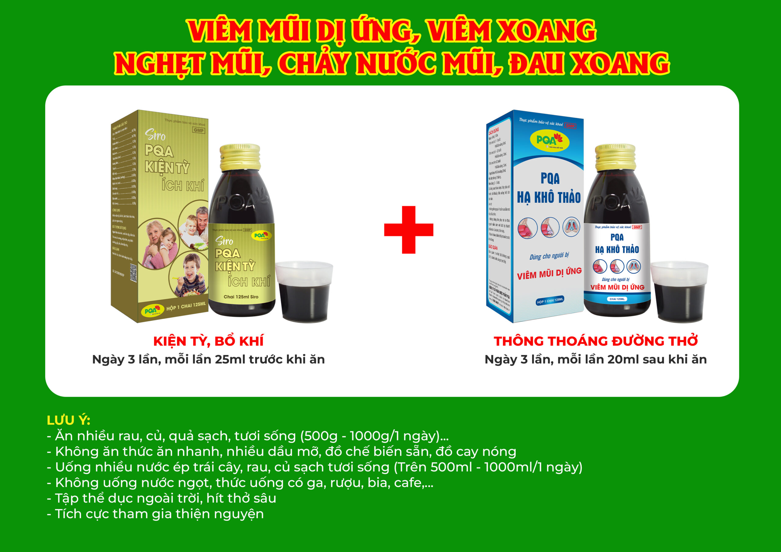 Kết hợp 2 sản phẩm PQA Hạ Khô Thảo