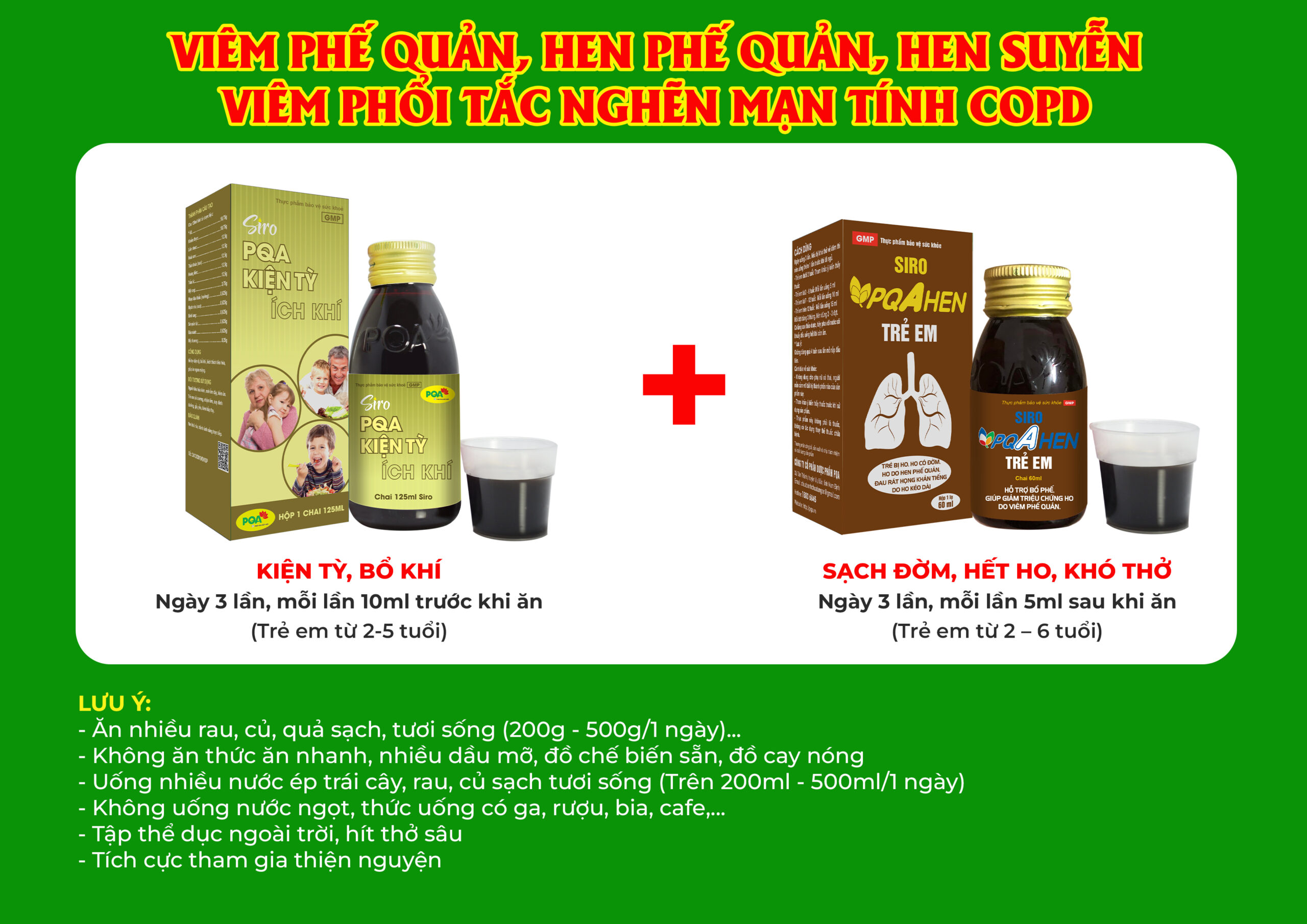 Kết hợp 2 sản phẩm Hen trẻ em 60ml