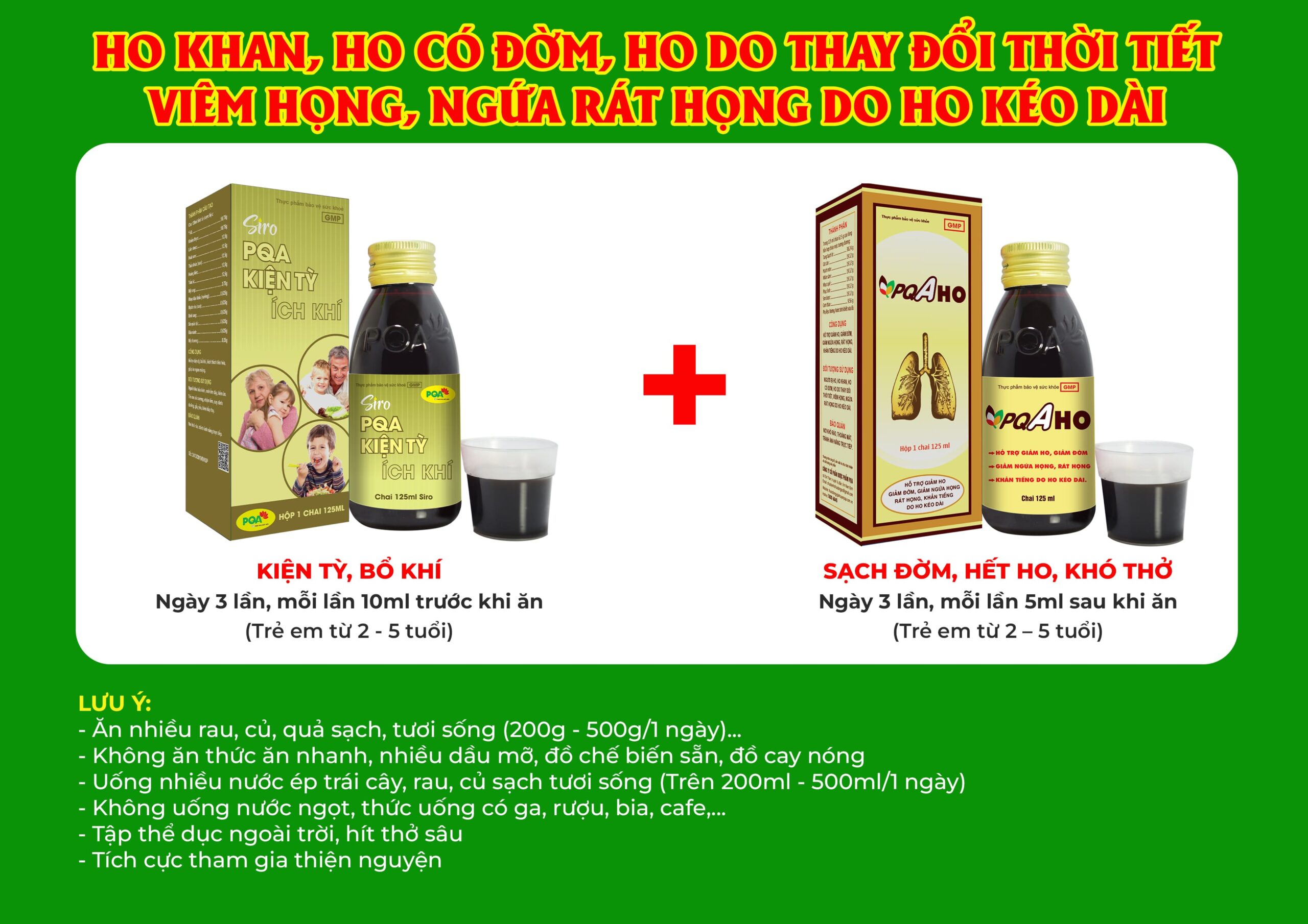 Kết hợp 2 sản phẩm PQA Ho