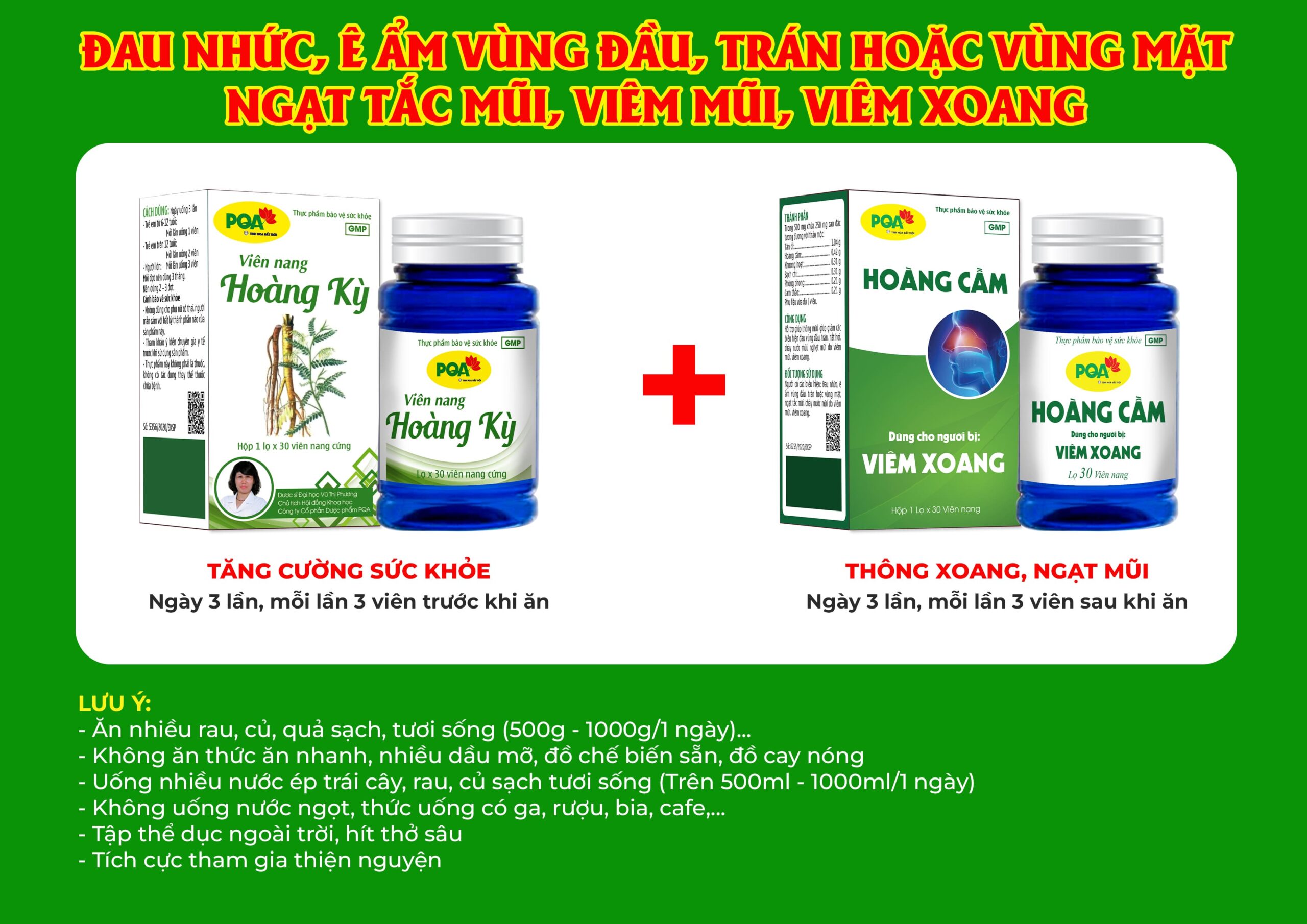 Kết hợp 2 sản phẩm Hoàng cầm viên nang