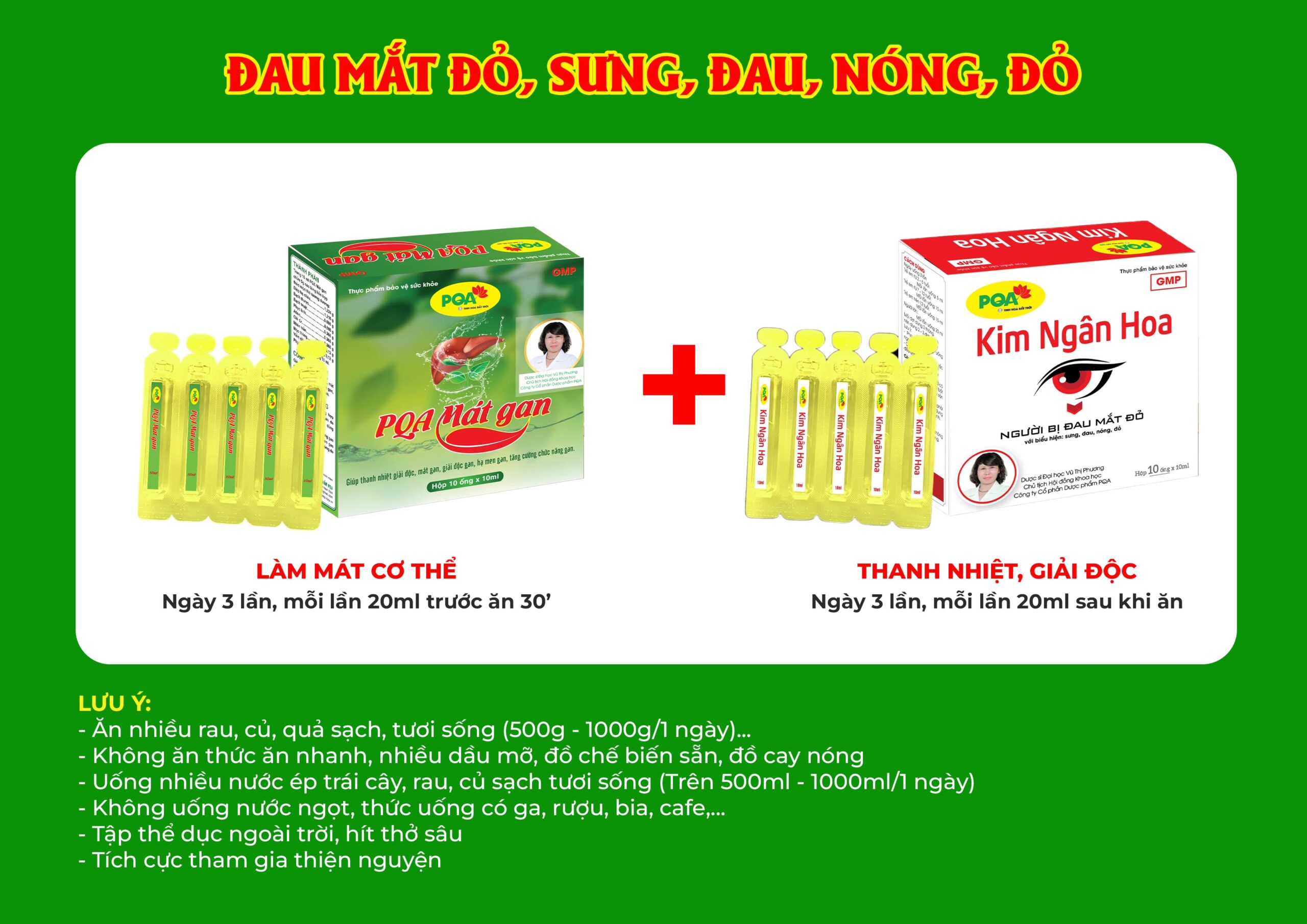Kết hợp 2 sản phẩm kim ngân hoa