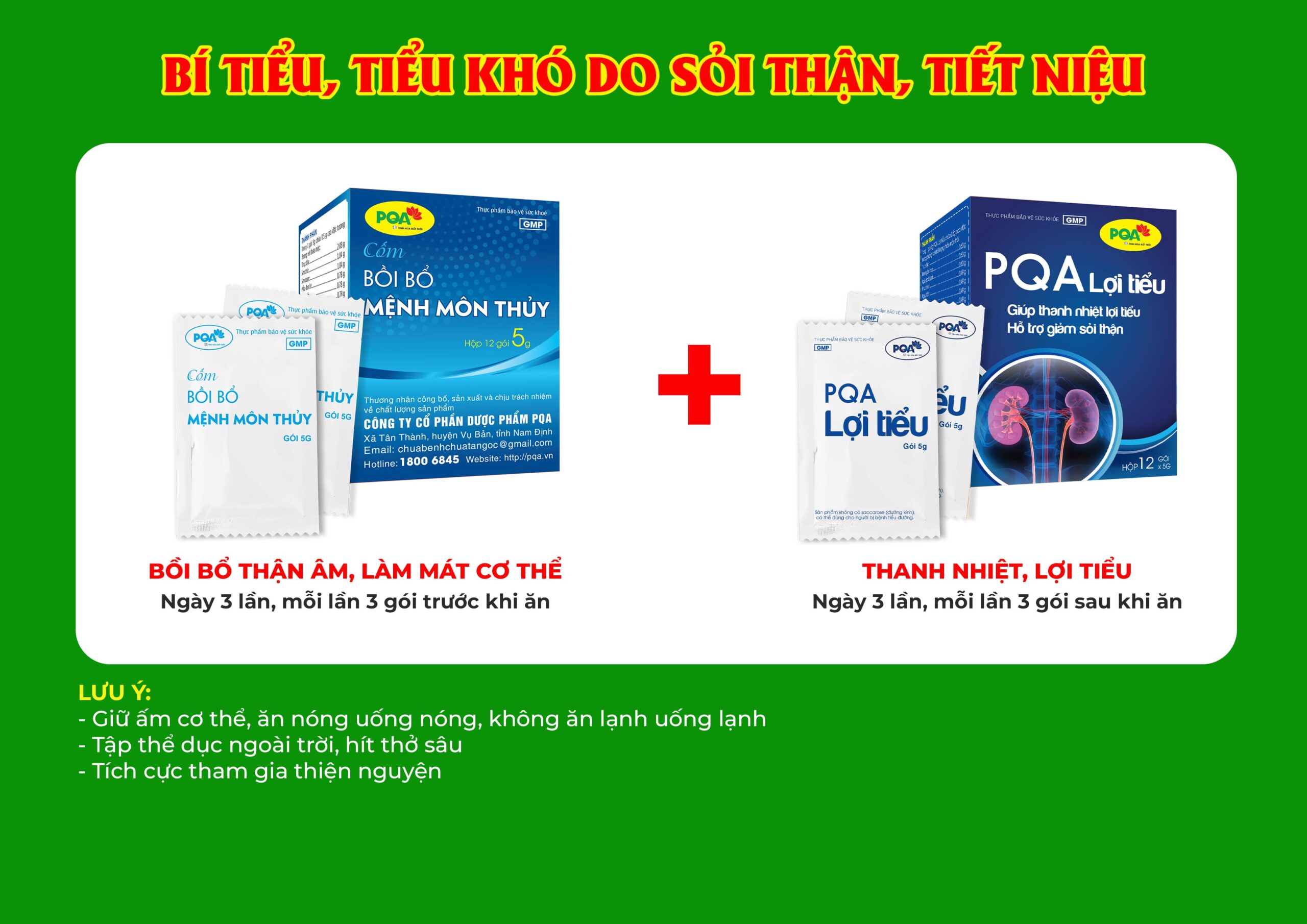 Kết hợp 2 sản phẩm Lợi Tiểu