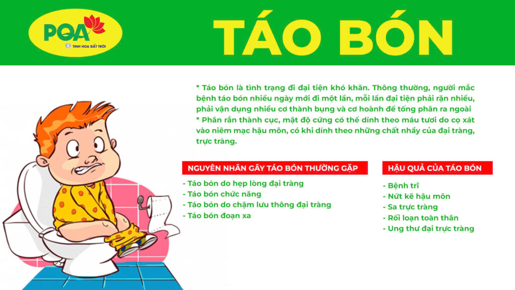 Nguyên nhân và triệu chứng của táo bón