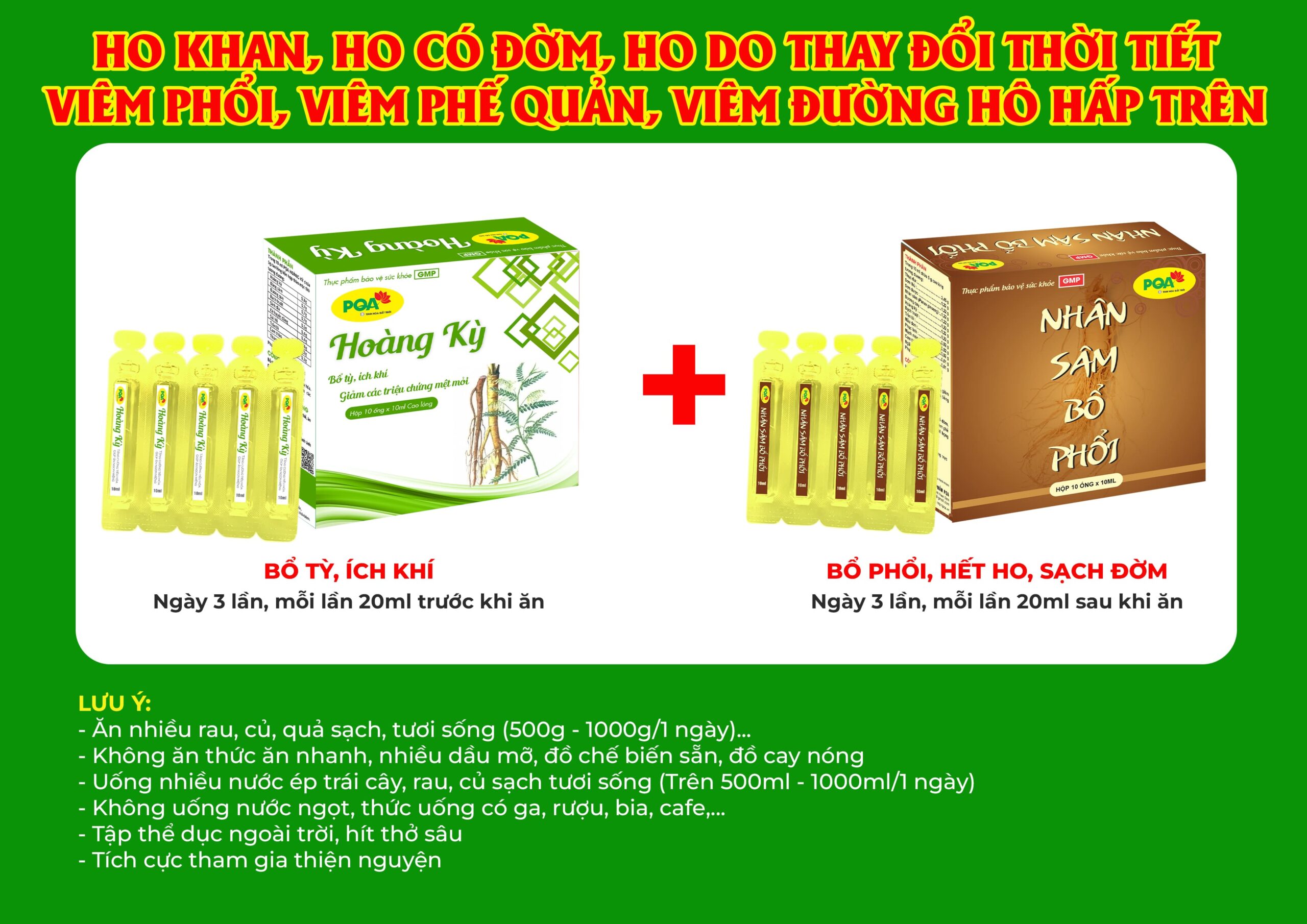 Kết hợp â sản phẩm Nhân sâm bổ phổi