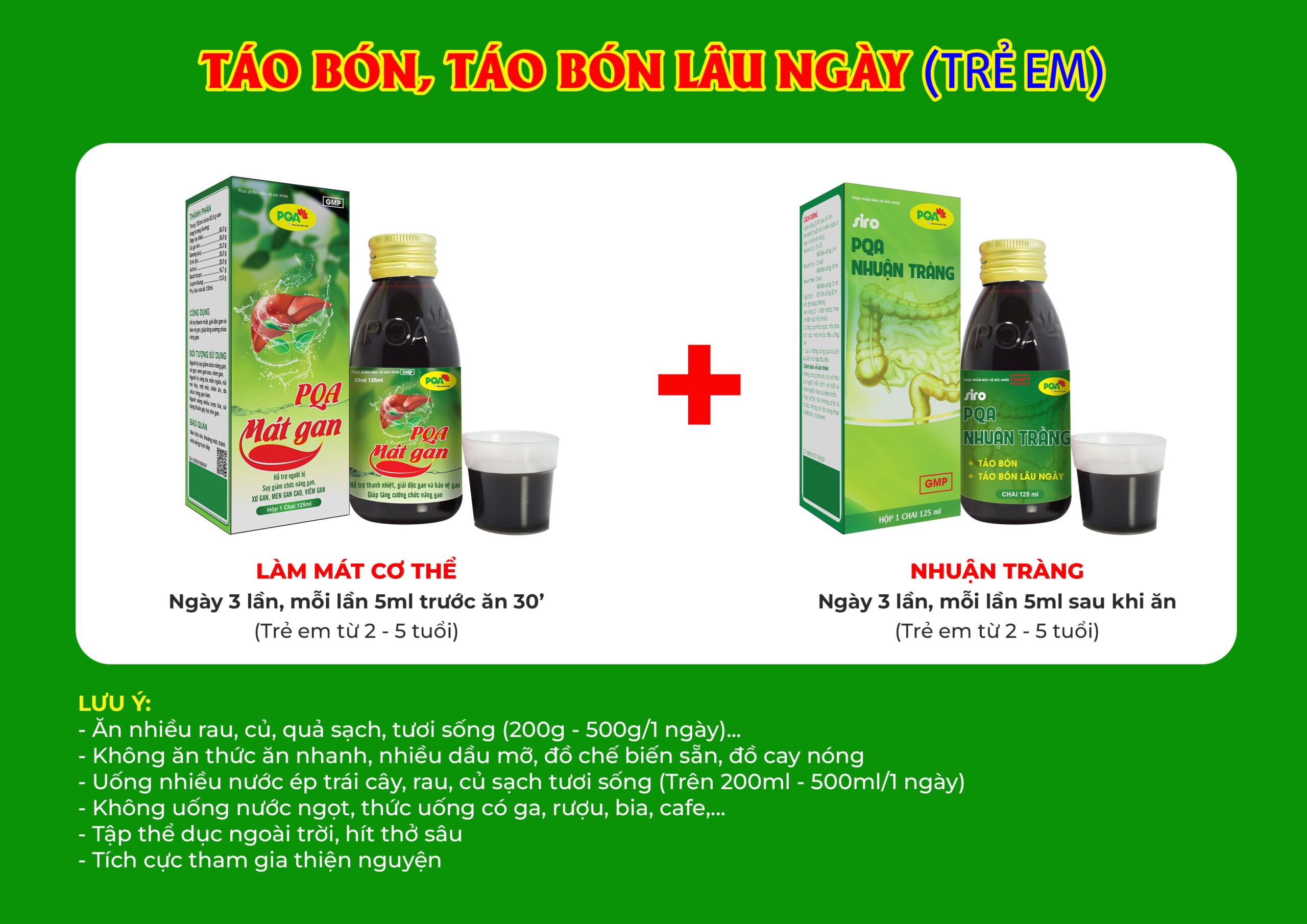 Kết hợp 2 sản phẩm Nhuận tràng siro nhỏ