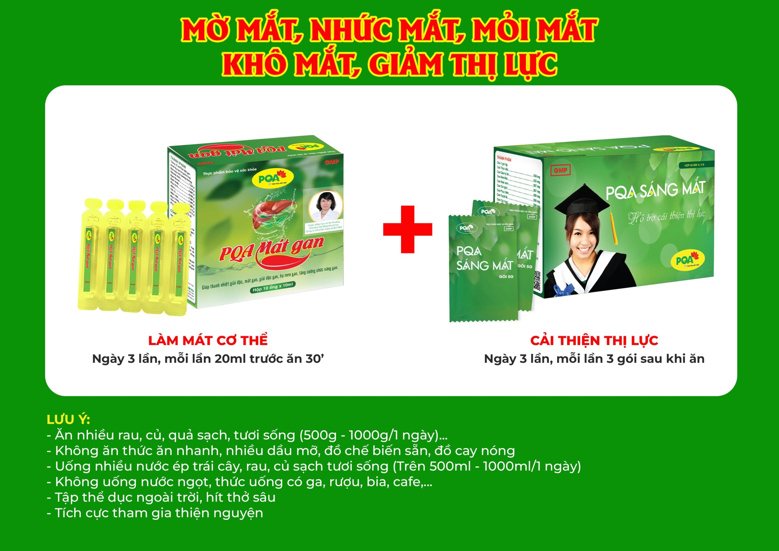 Kết hợp 2 sản phẩm 
Sáng mắt