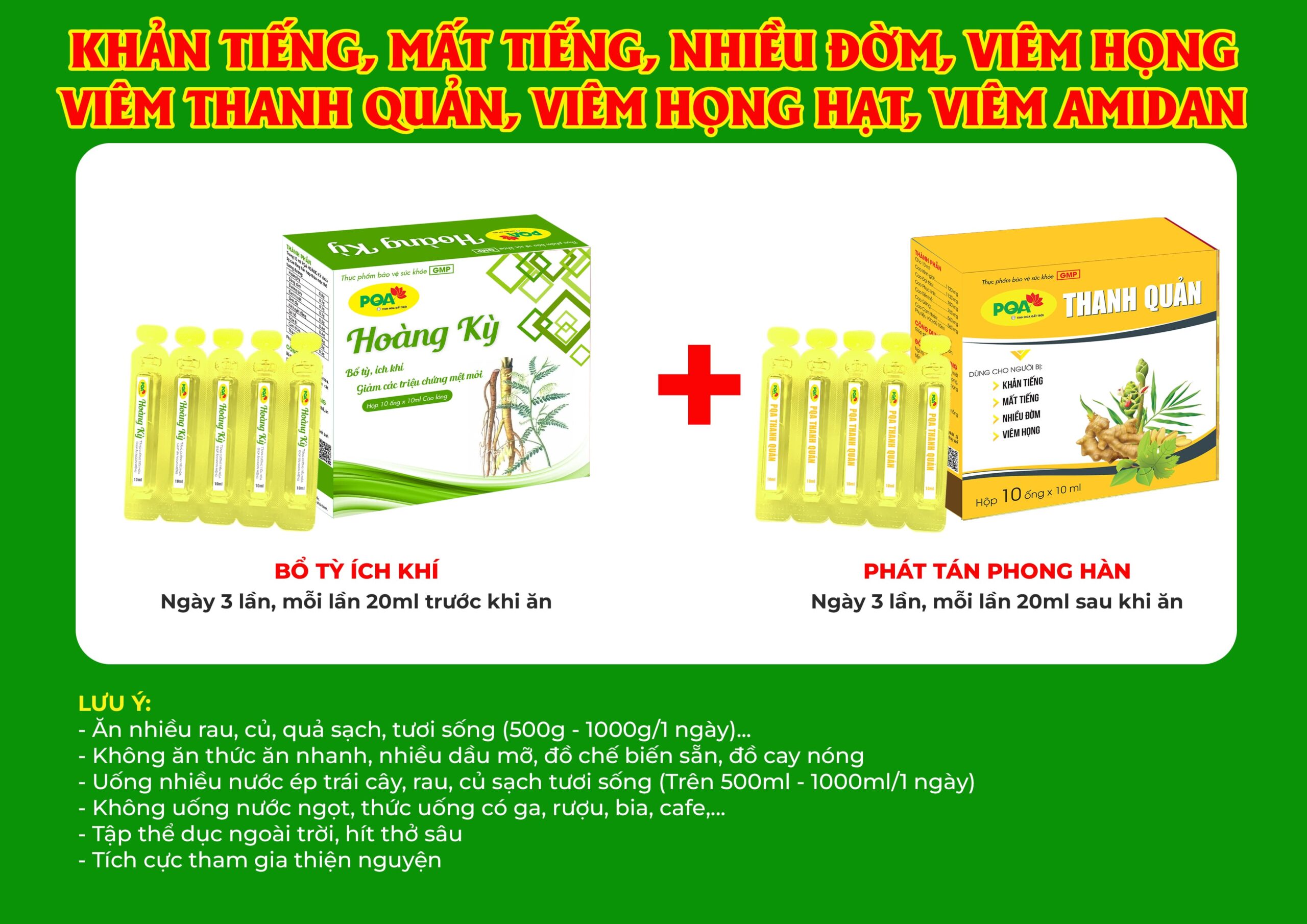 Kết hợp 2 sản phẩm Thanh quản