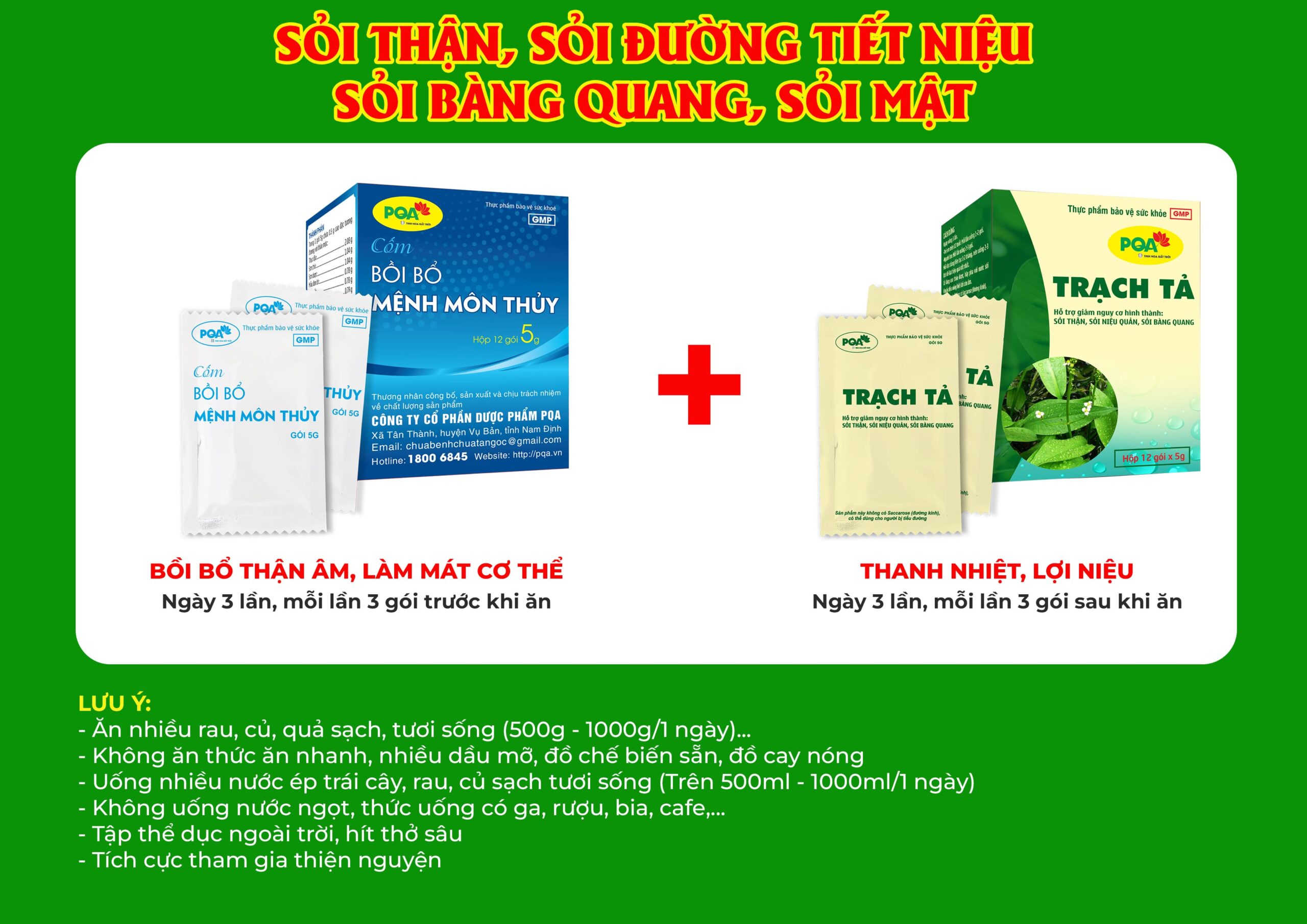 Kết hợp 2 sản phẩm Trạch Tả