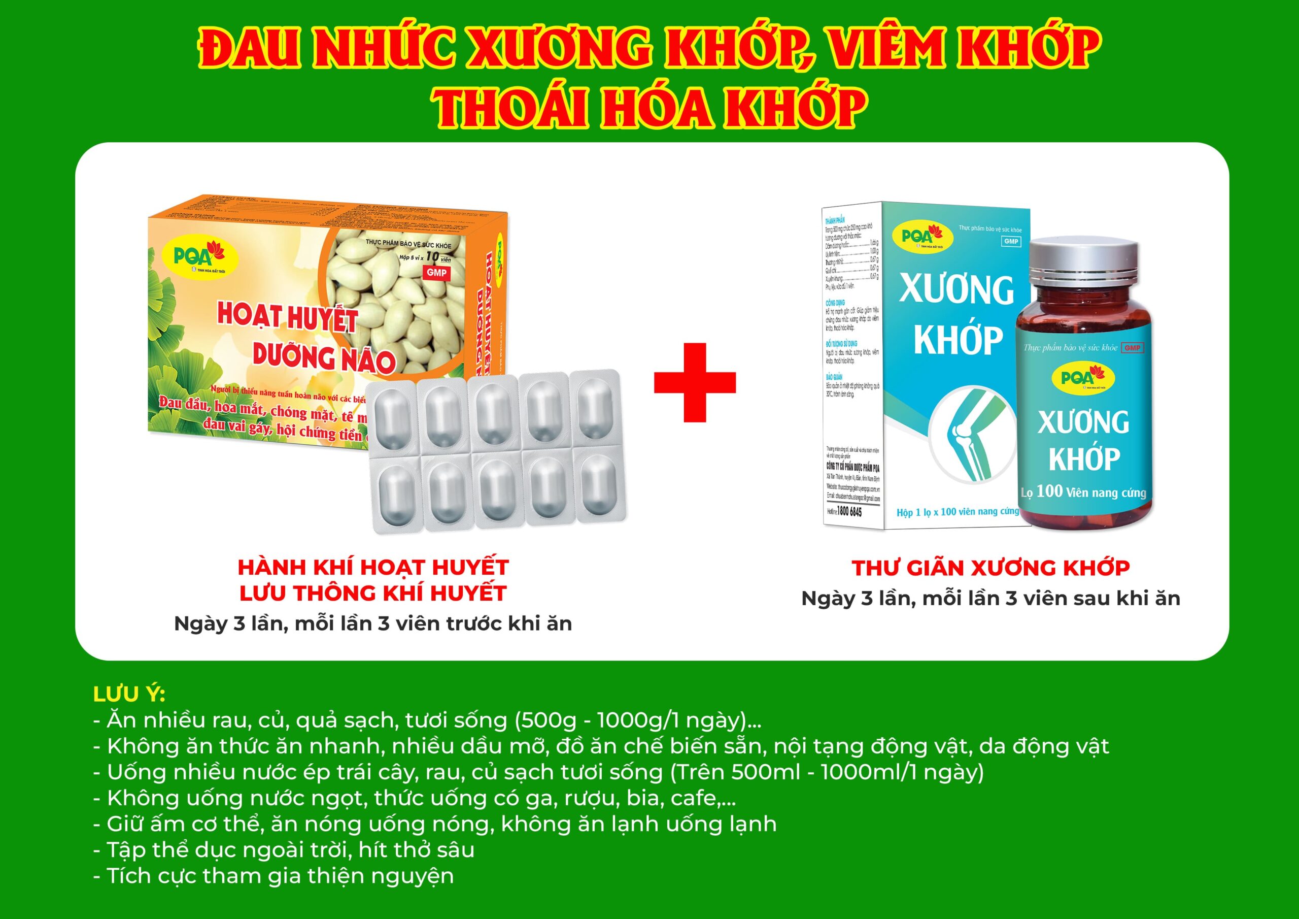 Kết hợp 2 sản phẩm xương khớp 100v