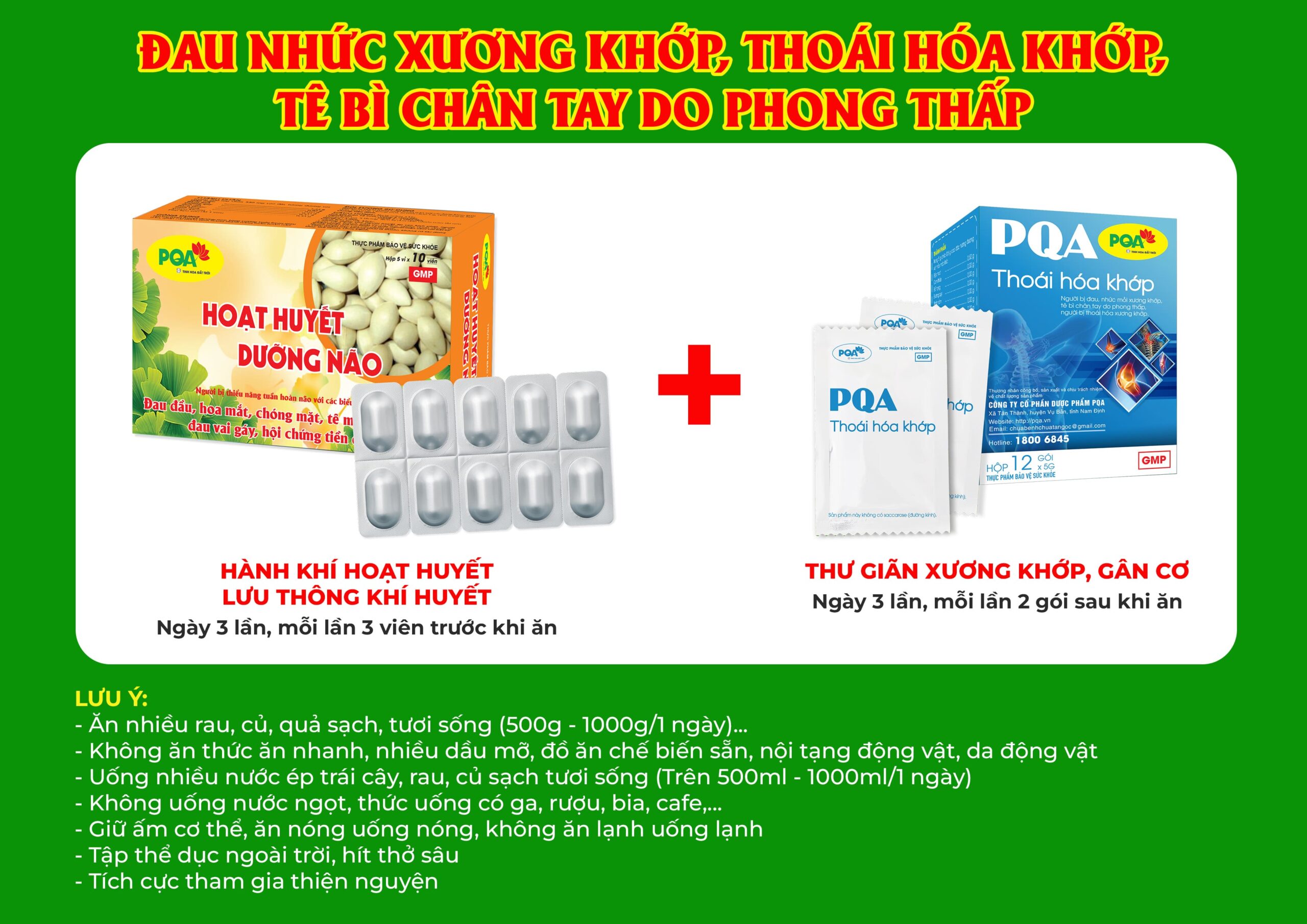 Kết hợp 2 sản phẩm thoái hoá khớp
