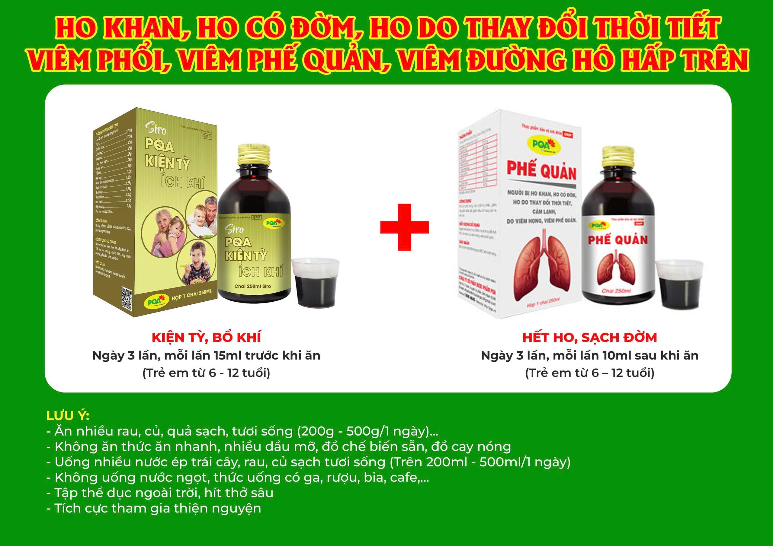 Kết hợp 2 sản phẩm phế quản 250ml