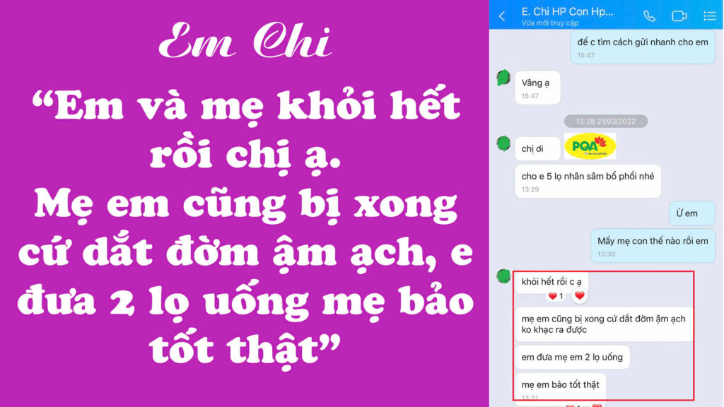 Feedback Nhân Sâm Bổ phổi