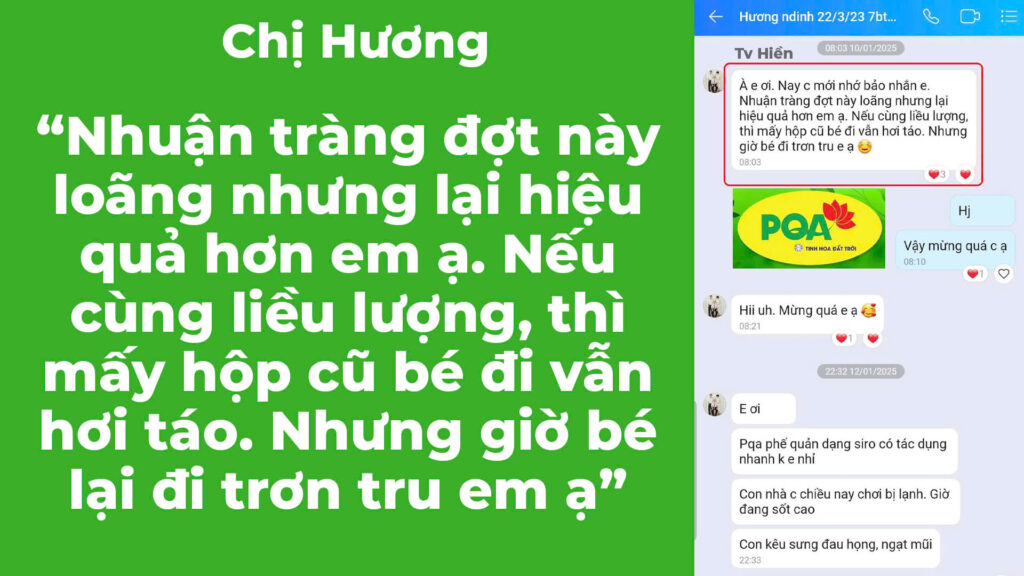 Feedback Nhuận Tràng siro