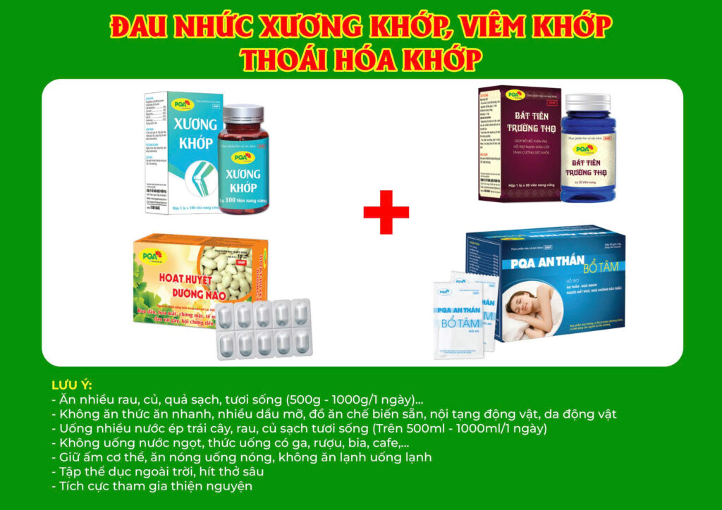 Kết hợp 4 sản phẩm xương khớp viên nang 100v