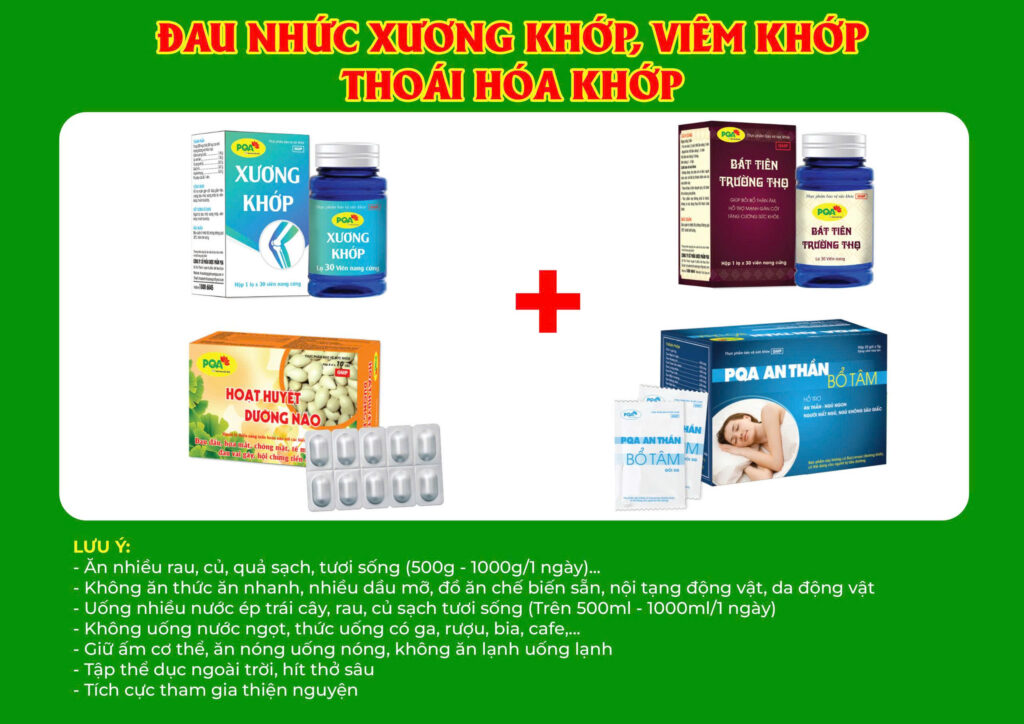 Kết hợp 4 sản phẩm xương khớp viên nang 30v