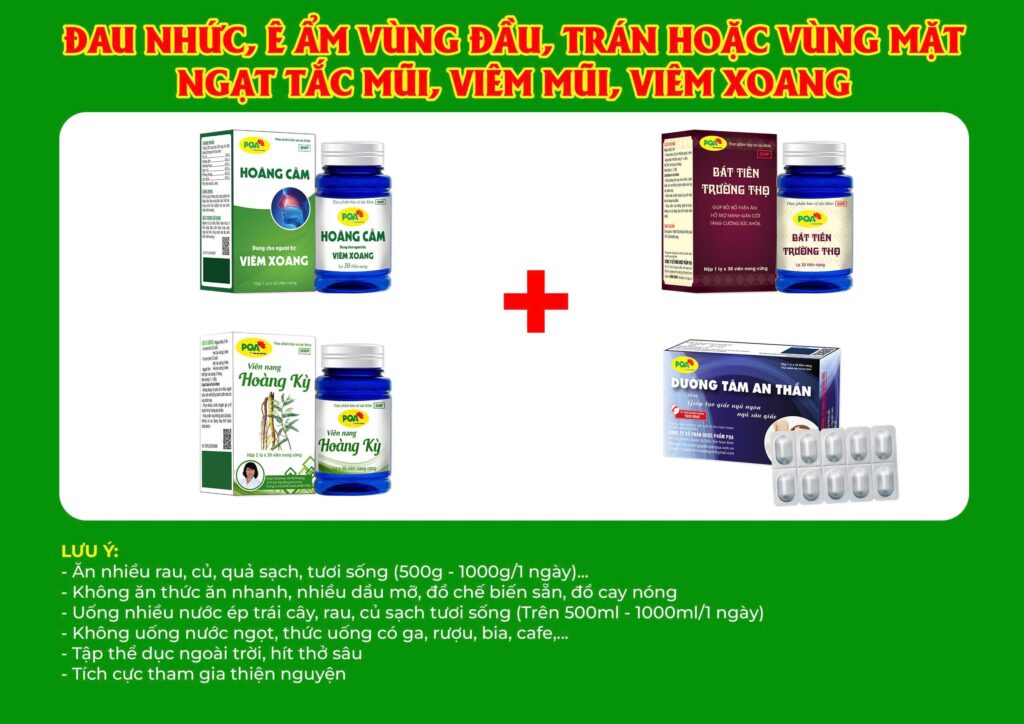 Kết hợp 4 sản phẩm Hoàng Cầm 