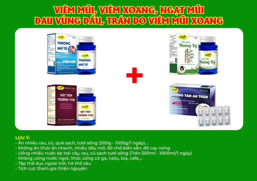 Kết hợp 4 sản phẩm Thương Nhĩ Tử 